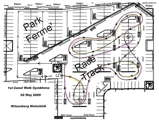 1st Canal Walk Gymkhana - Route